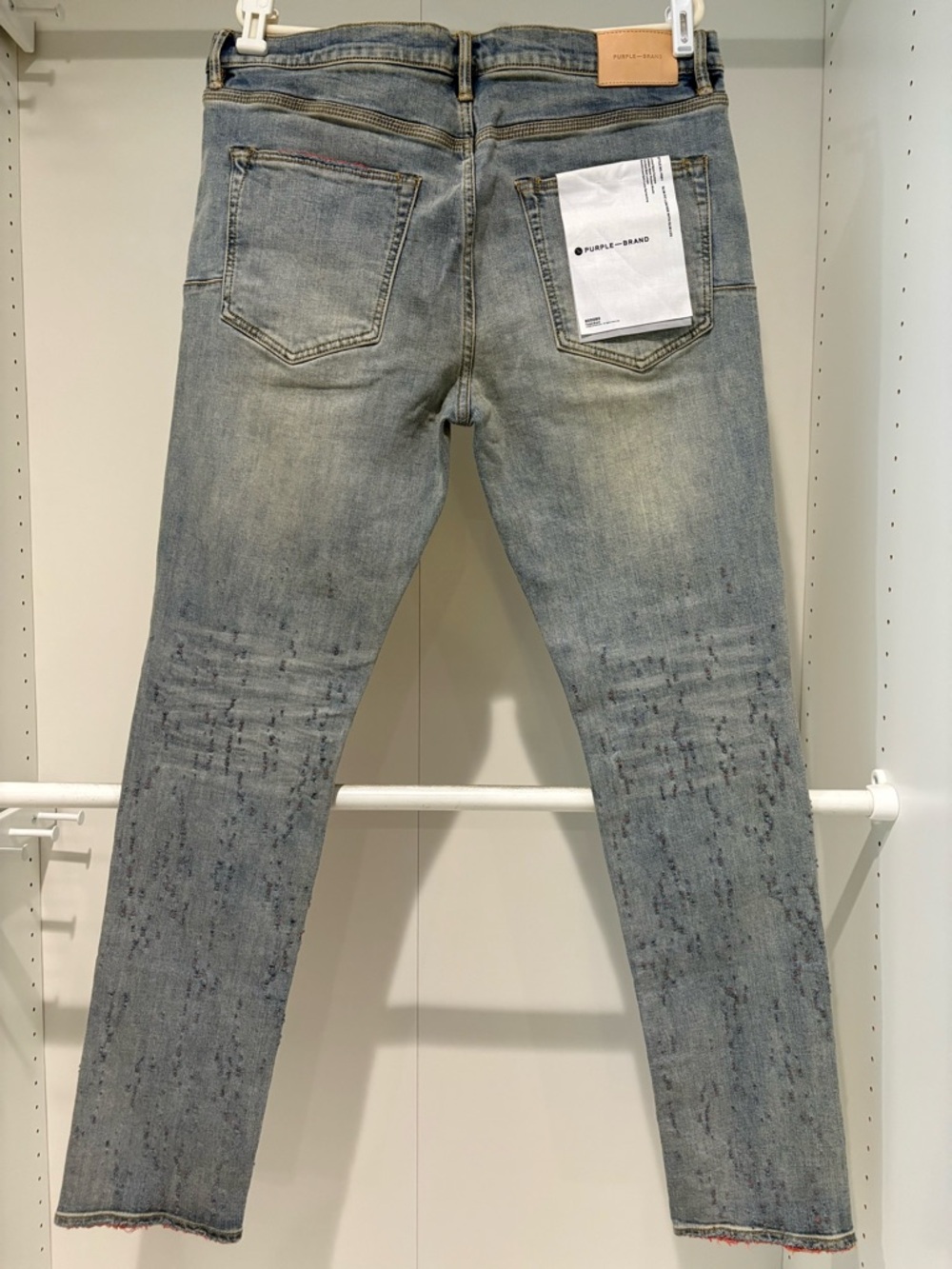 PURPLE BRAND Slim Men’s Jeans in Light Blue Washed Denim 38x33 - Picture 2 of 7